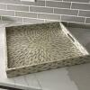 Mother of Pearl Style Decorative Serving Tray