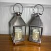 Pair of Scott Living Decorative Lanterns with Mosaic Glass Candle Holders