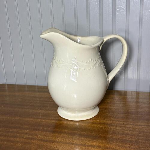 Cream Glazed Ceramic Pitcher