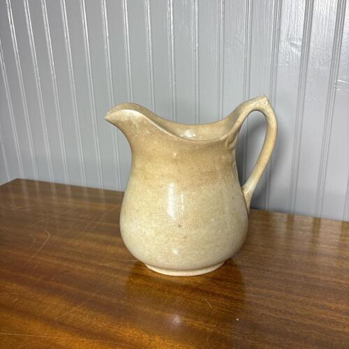 Antique Warranted Ironstone China Pitcher &ndash; Cream Glaze