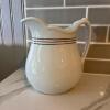 Antique Iroquois China Water Pitcher - Red and Black Bands