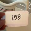 Antique Iroquois China Water Pitcher - Red and Black Bands - 7