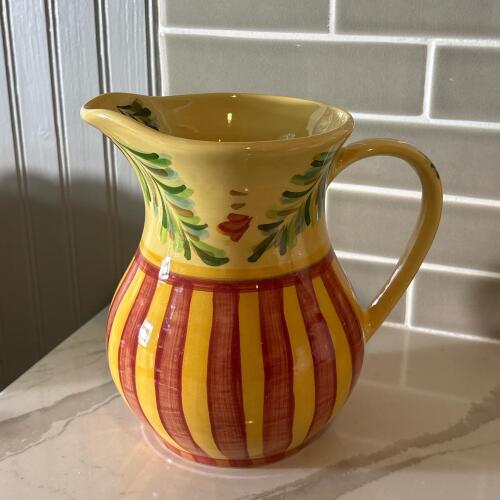 Gail Pittman Sienna Hand-Painted Ceramic Pitcher
