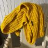 Coach Chunky Knit Wool Blend Snood Scarf - Mustard Yellow