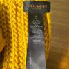 Coach Chunky Knit Wool Blend Snood Scarf - Mustard Yellow - 4
