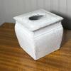 Raymond Waites Ceramic Tissue Box Cover and Vase with Faux Greenery - 2