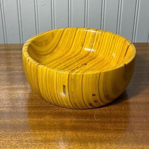Maine State Prison Industries Laminated Hardwood Bowl