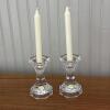 Pair of Japanese 25% Lead Crystal Taper Candle Holders