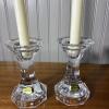 Pair of Japanese 25% Lead Crystal Taper Candle Holders - 4