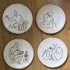 Set of Four Ceramic Wall Plates with Artisan Scenes
