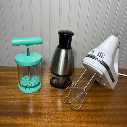 KitchenAid Hand Mixer, Cuisinart Food Chopper and Pampered Chef Whipped Cream Maker