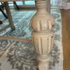 Pair of Distressed Cream Finish Wood Armchairs with Upholstered Seats and Two Accent Pillows - 10