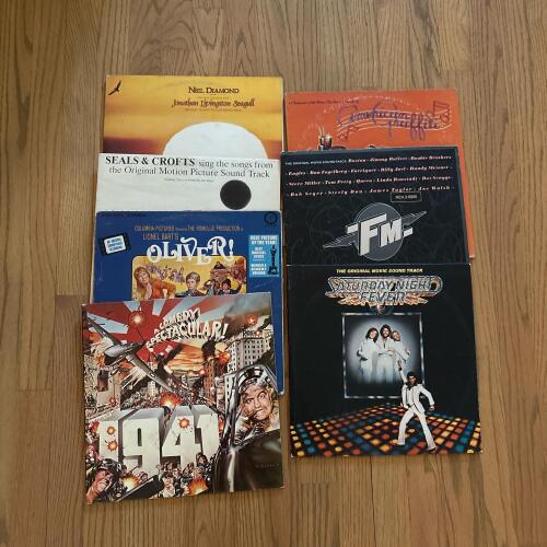 Collection Seven Vintage Movie Soundtrack Vinyl Records