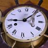 Schatz Ship's Wheel Nautical Wall Clock, Mechanical, Brass & Wood, Germany, Key Included - 2