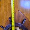 Schatz Ship's Wheel Nautical Wall Clock, Mechanical, Brass & Wood, Germany, Key Included - 4