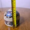 Hand-Painted Indian Soapstone Box, Elephant Motif, 3.5" Diameter, Trinket or Powder Storage - 4