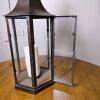 22" Hexagonal Metal and Glass Lantern with Hinged Door and Vented Top - 2