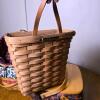 Longaberger 1991 Handwoven Baskets with Liners and Protectors - 2