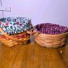 Longaberger 1991 Handwoven Baskets with Liners and Protectors - 7
