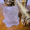 Brass and Glass 3-Light Wall-Mounted Vanity Light Fixture - 5