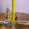 Brass and Glass 3-Light Wall-Mounted Vanity Light Fixture - 8