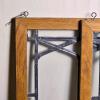 Pair of Gothic Revival Glass Window Panels 44.5"x15.5" - 2