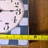 L.L. Bean Wooden Wall Clock, Quartz Movement, 13"x12", Blue Checkered, Sawtooth Hanger - 3
