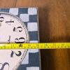 L.L. Bean Wooden Wall Clock, Quartz Movement, 13"x12", Blue Checkered, Sawtooth Hanger - 4