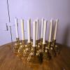Set of 9 LED Electric Window Candles, 12" Tall, Ivory Drip Design, Battery Powered