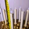 Set of 9 LED Electric Window Candles, 12" Tall, Ivory Drip Design, Battery Powered - 2