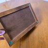 Wooden Valet Box with Brass Golf Club, 12"x7.5"x3.5", Velvet Lined, Removable Tray - 3