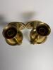 Pair Polished Brass Wall Candle Sconces - 3