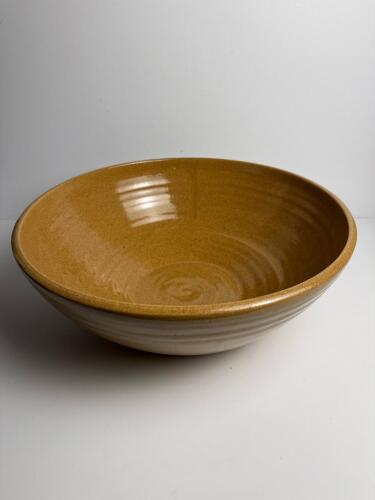Tan Glazed Stoneware Bowl
