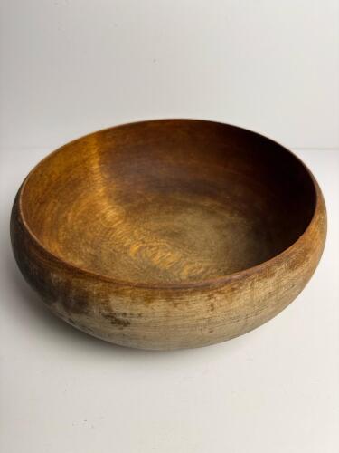 Smooth Wooden Serving Bowl