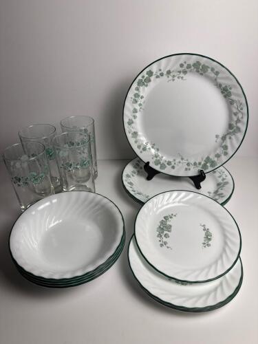 Corelle Ivy Green Vine Dinnerware Set