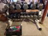 Hex Iron & Neoprene Dumbbell Set w/ Rack