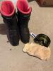 Downhill Ski Boot And Goggle Set