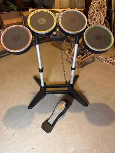 Guitar Hero World Tour Drum Set Controller for PlayStation 2/3 with Drumsticks and Pedal