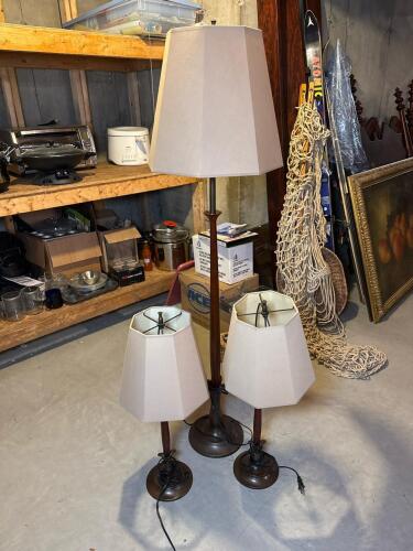 Pottery Barn 3 Piece Lamp Set