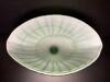 Green and Blue Striped Glass Vase - 2