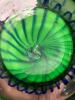 Green and Blue Striped Glass Vase - 3