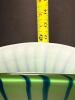 Green and Blue Striped Glass Vase - 4