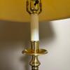 Traditional Metal Candlestick Table Lamp with Pleated Cream Shade - 6