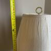 Traditional Metal Candlestick Table Lamp with Pleated Cream Shade - 9