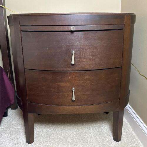 Shermag Nightstand with Dark Wooden Finish
