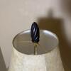 Black Spiral Metal Floor Lamp with Faux Leather Shade - 5