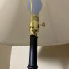 Black Spiral Metal Floor Lamp with Faux Leather Shade - 8
