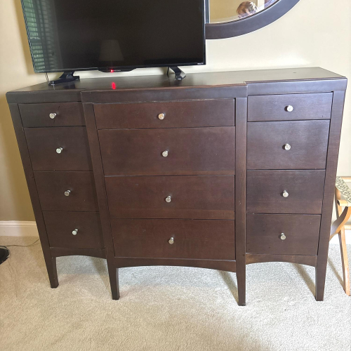 Shermag 12-Drawer Dark Wood Dresser