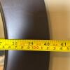 Large Oval Wall Mirror with Dark Brown Wood Frame - 4