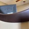 Large Oval Wall Mirror with Dark Brown Wood Frame - 6